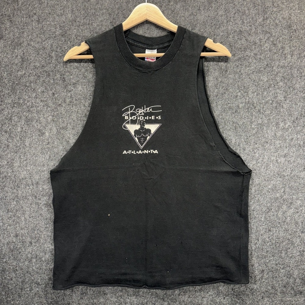 Vintage Fruit of the Loom Tank Top Cutoff Better Bodies Atlanta Gym Bodybuilding